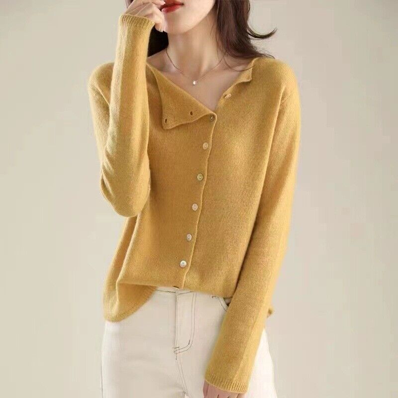 Frieda - Schlichter einfarbiger Pullover mit langen Ärmeln