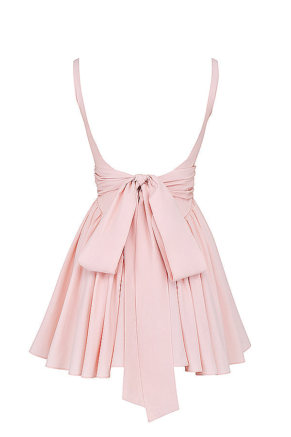 Elegantes Heidi -Mini-Kleid Mit Schleife für Feste