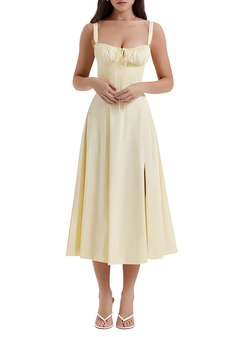 Floral Kleid | Elegant sommer sleeveless Midi Frauenkleid