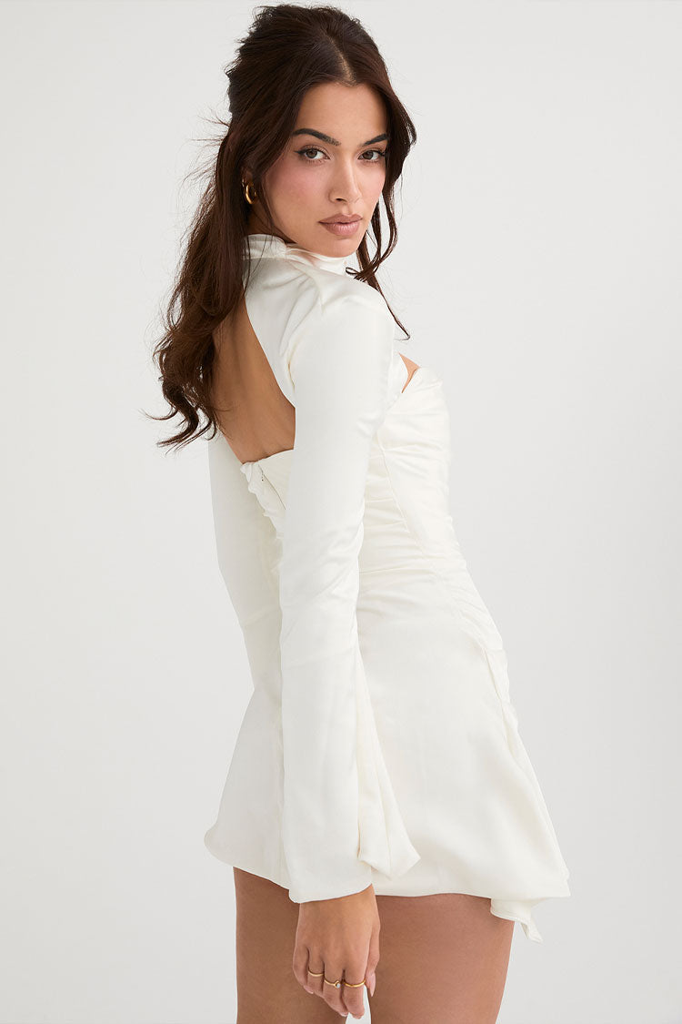 Elegantes Heidi-Satin-Party-Minikleid Mit Cutout
