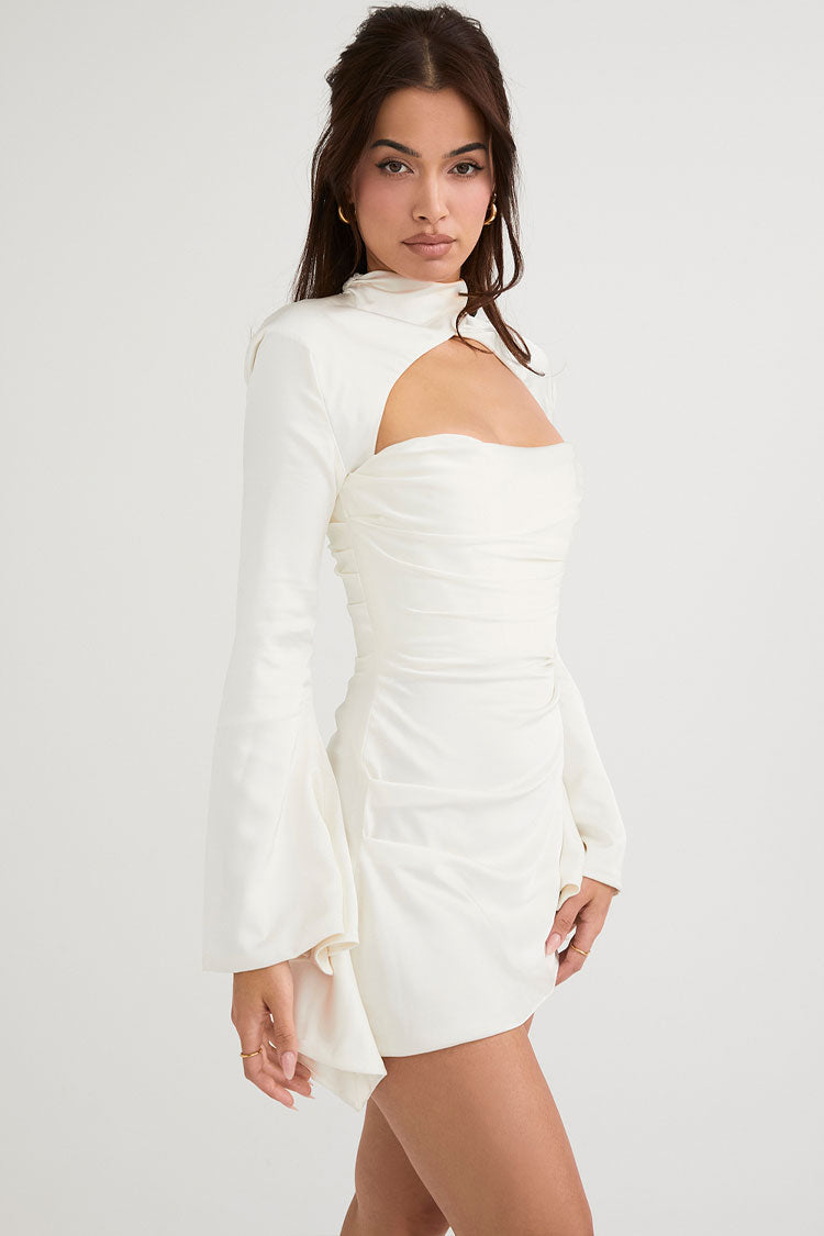 Elegantes Heidi-Satin-Party-Minikleid Mit Cutout