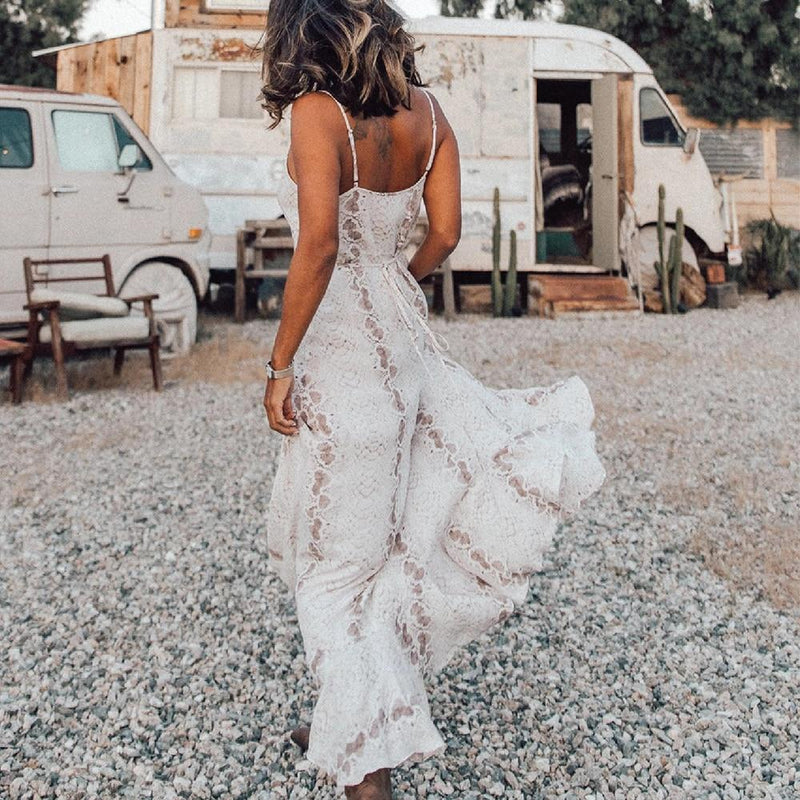 Elegantes Maxikleid mit Schlangenhautmuster