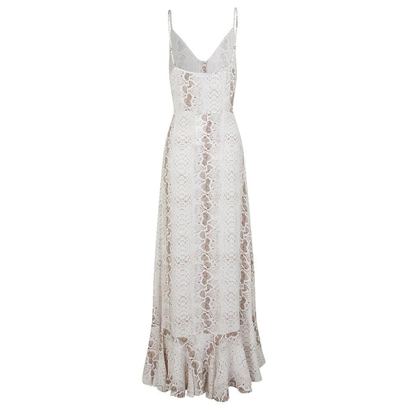 Elegantes Maxikleid mit Schlangenhautmuster