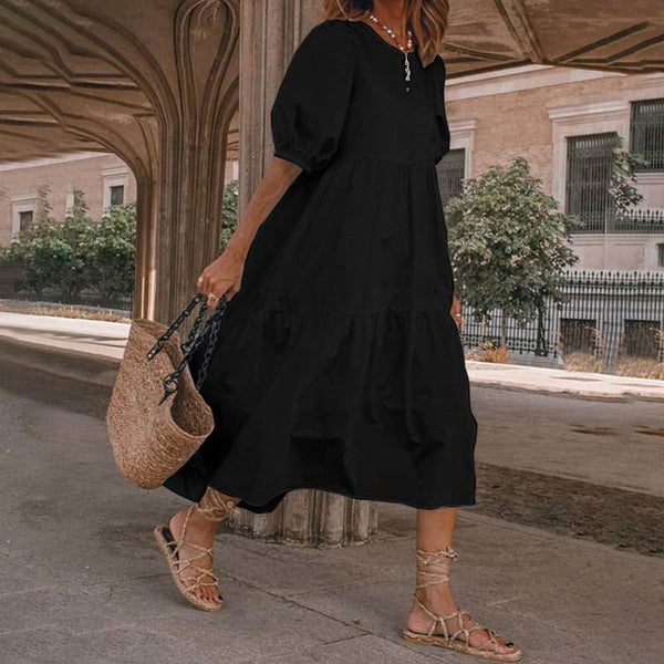 Elegantes Strandkleid mit schwingendem Rock