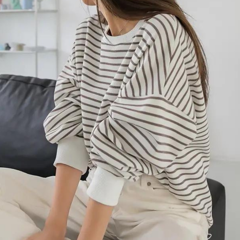CHERYL - Bequemes gestreiftes Sweatshirt für Frauen