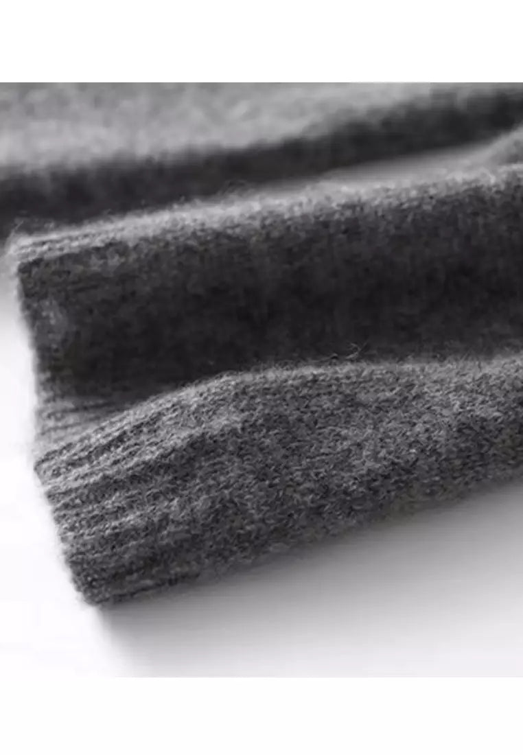 Frieda - Schlichter einfarbiger Pullover mit langen Ärmeln
