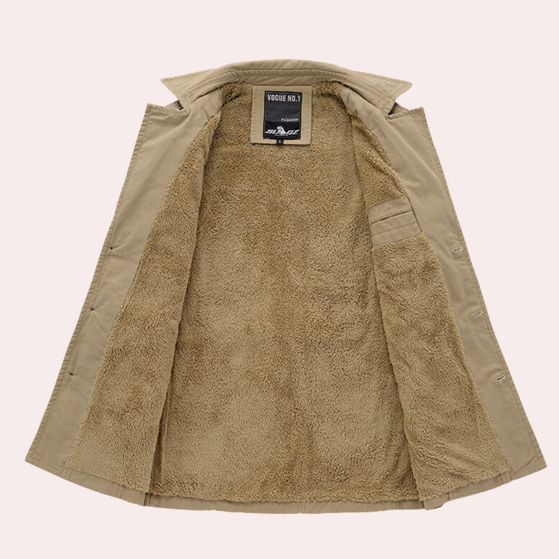 Eleganter, warmer Trenchcoat für Männer