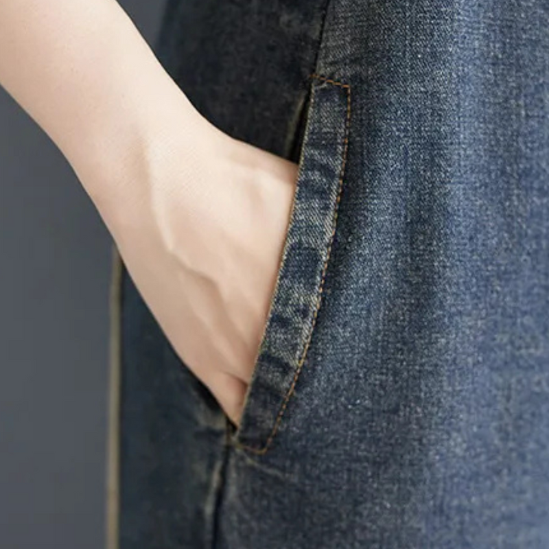 AGATA - Eleganter Denim-Jumpsuit für Damen