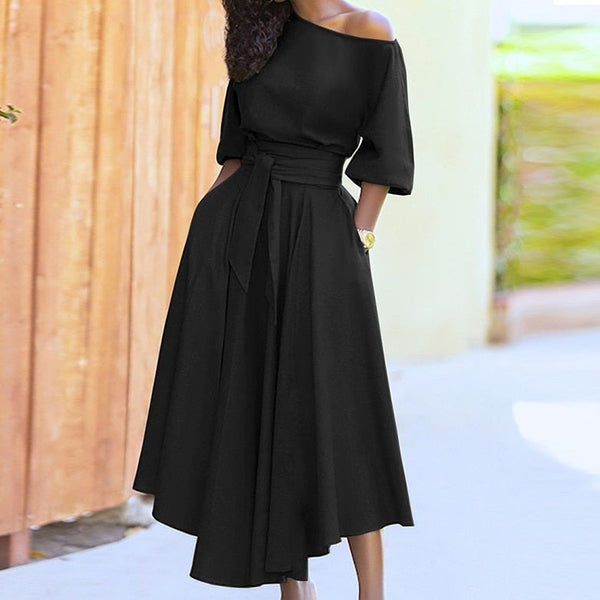 Warmes A-Linien-Kleid zum Binden für dich