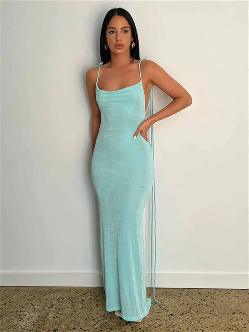 Elegantes Rückenfreies Serenity Maxikleid