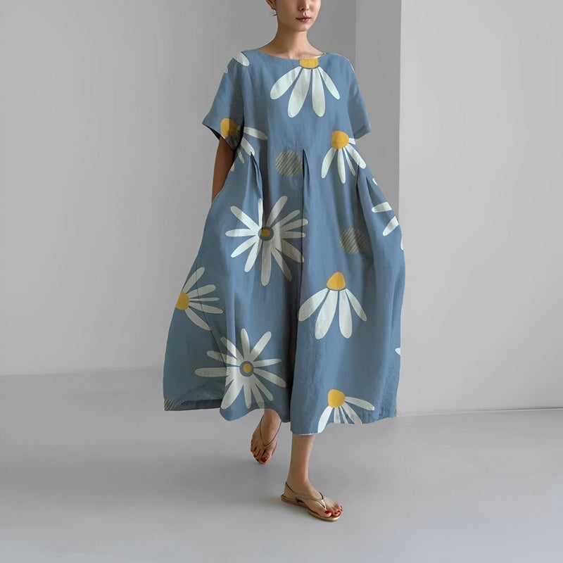 Kuscheliges | Bequemes Geblümtes Kleid für dich
