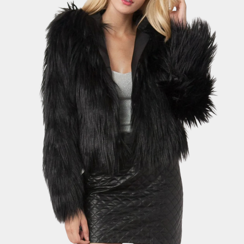Warmer Eleganter Cropped Mantel für Frauen