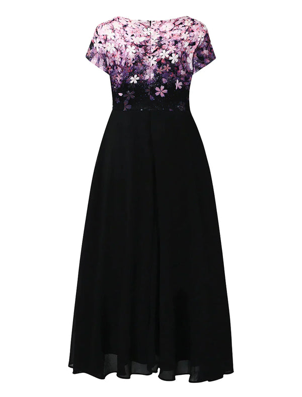 Elegantes Midi Kleid mit Blumen-Spitze
