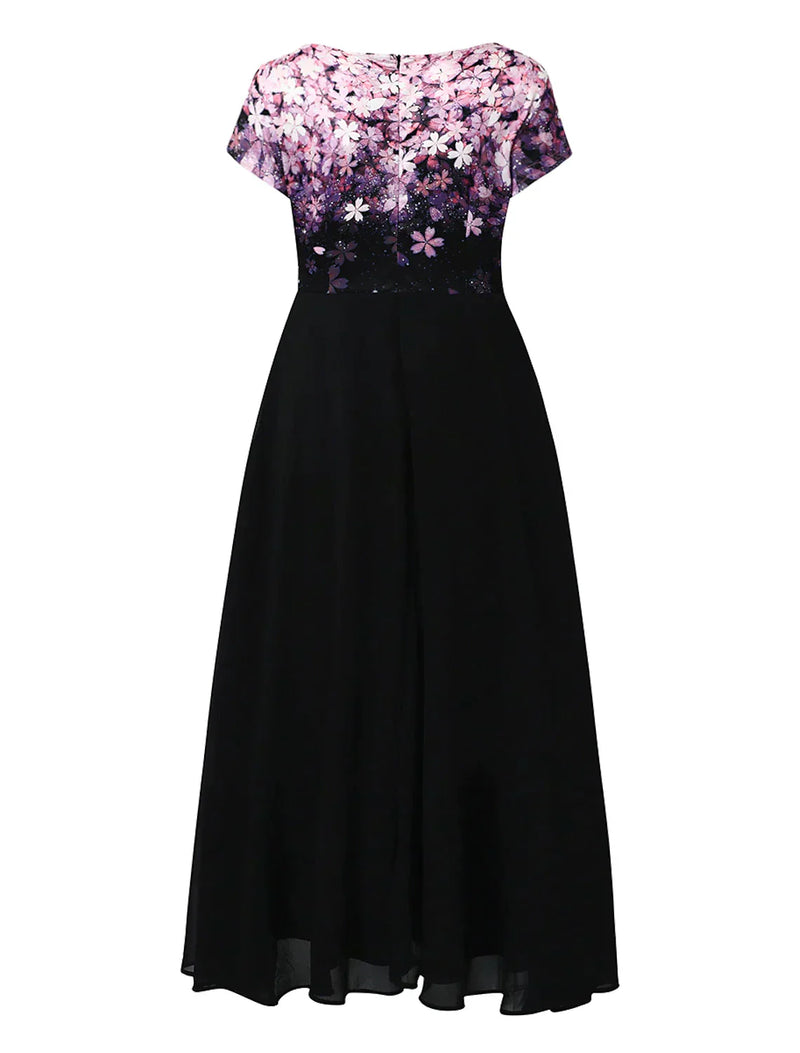 Elegantes Midi Kleid mit Blumen-Spitze