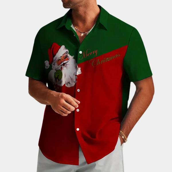 DAVID - Luxus Weihnachtshemd für Herren